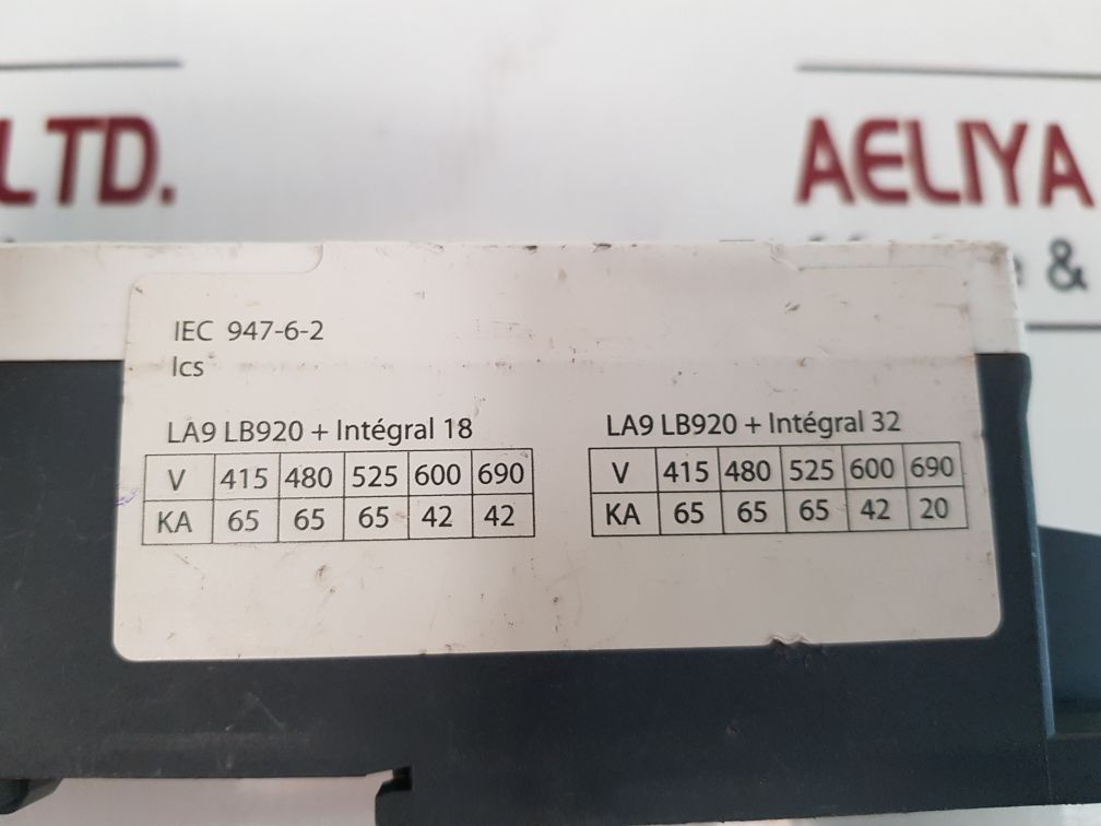 Telemecanique La9 Lb920 Current Limiter