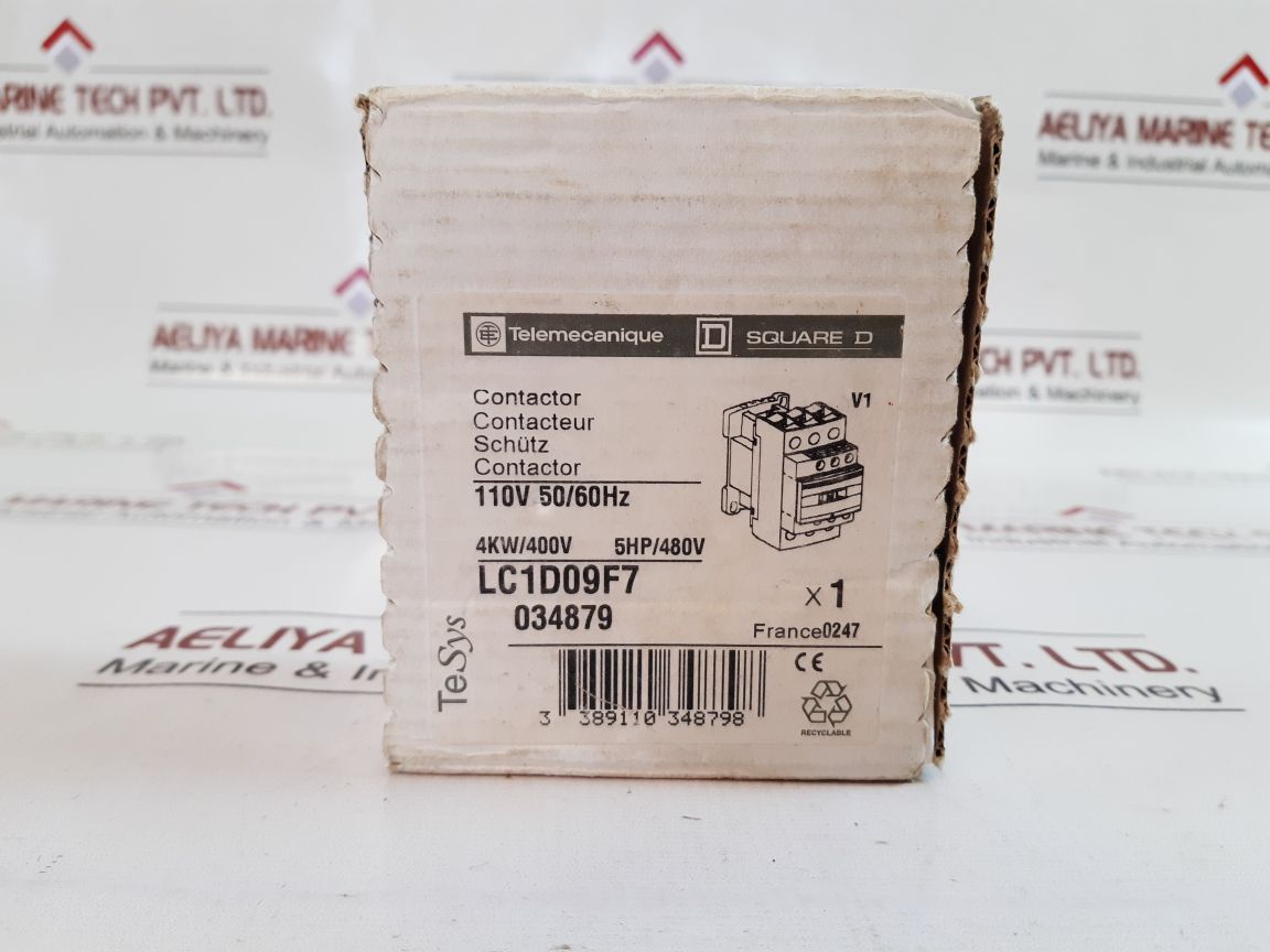 Telemecanique Lc1D09F7 Contactor 110V 50/60Hz