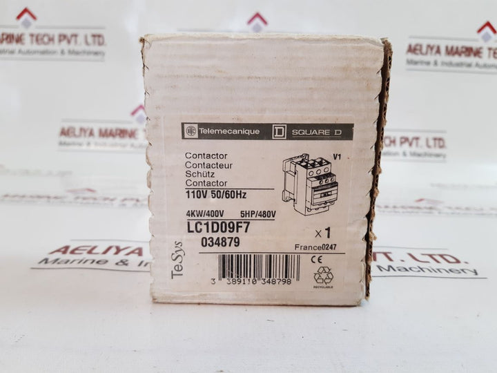 Telemecanique Lc1D09F7 Contactor 110V 50/60Hz