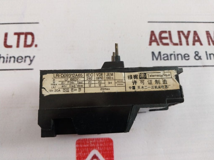 Telemecanique Lr1-d09312A65 Overload Relay