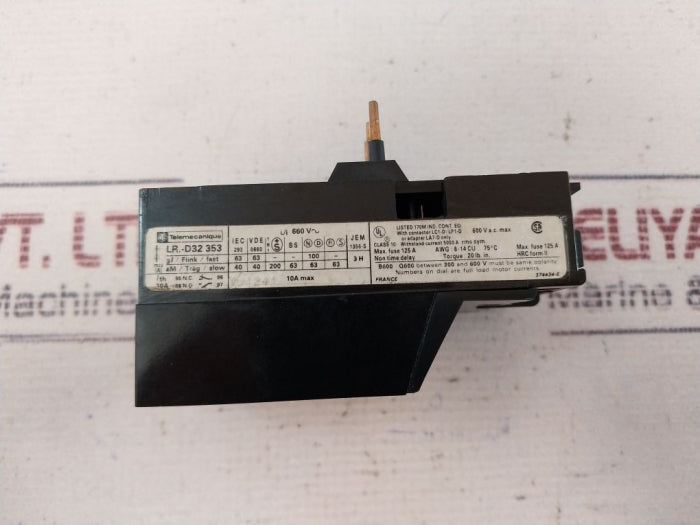 Telemecanique Lr1-d32353 Overload Relay 10A 660V