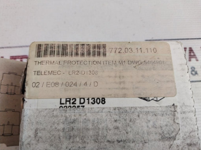 Telemecanique Lr2 D1308 Overload Relay