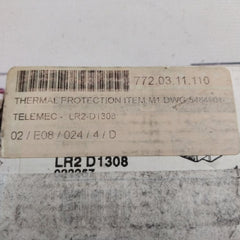 Telemecanique Lr2 D1308 Overload Relay