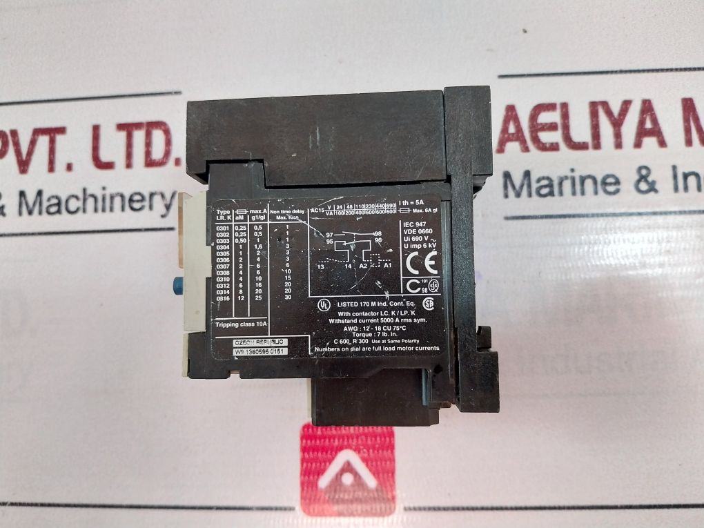 Telemecanique Lr2K 0310 Thermal Overload Relay 690V Ac 5A