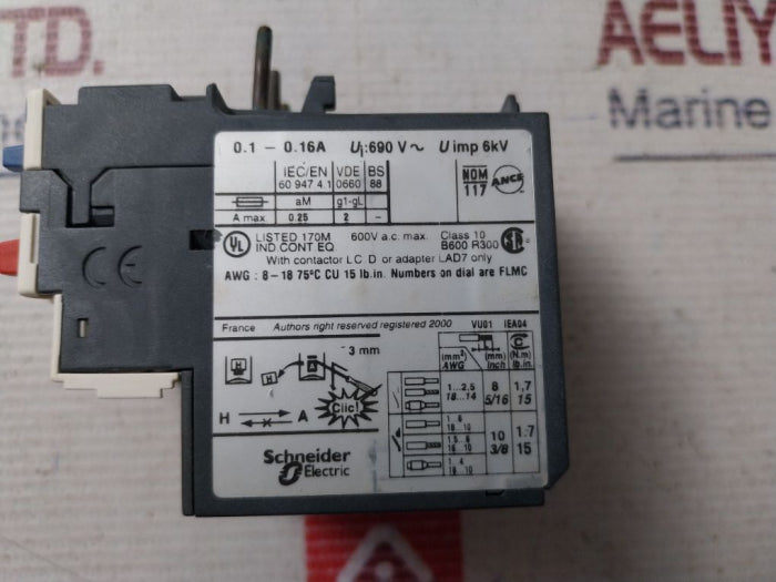 Telemecanique Lrd01 Thermal Overload Relay