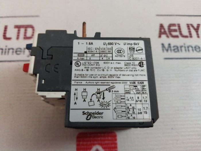 Telemecanique/Schneider Electric LRD 06 Thermal Overload Relay 1-1.6 A 690 v
