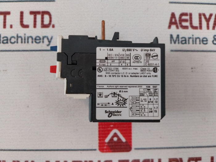 Telemecanique Lrd 06 Thermal Overload Relay 75°C Cu