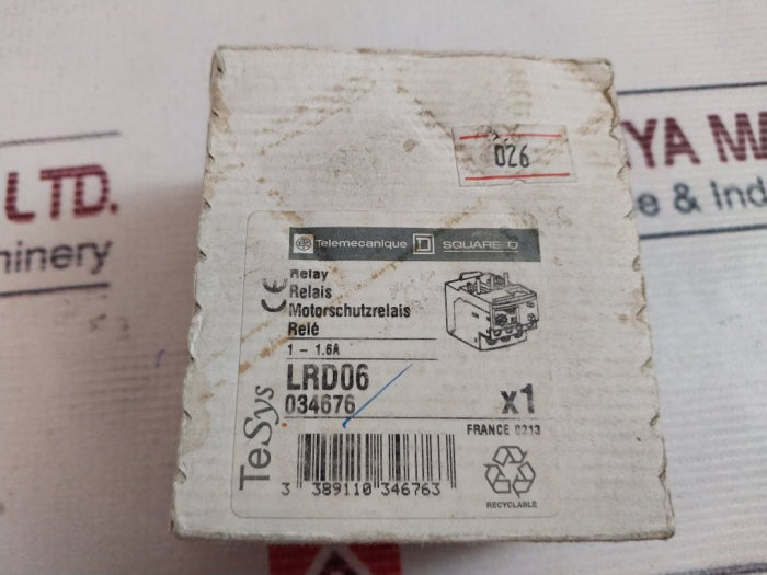 Telemecanique/Schneider Electric Lrd 06 Thermal Overload Relay 3P 690V 1-1.6 A