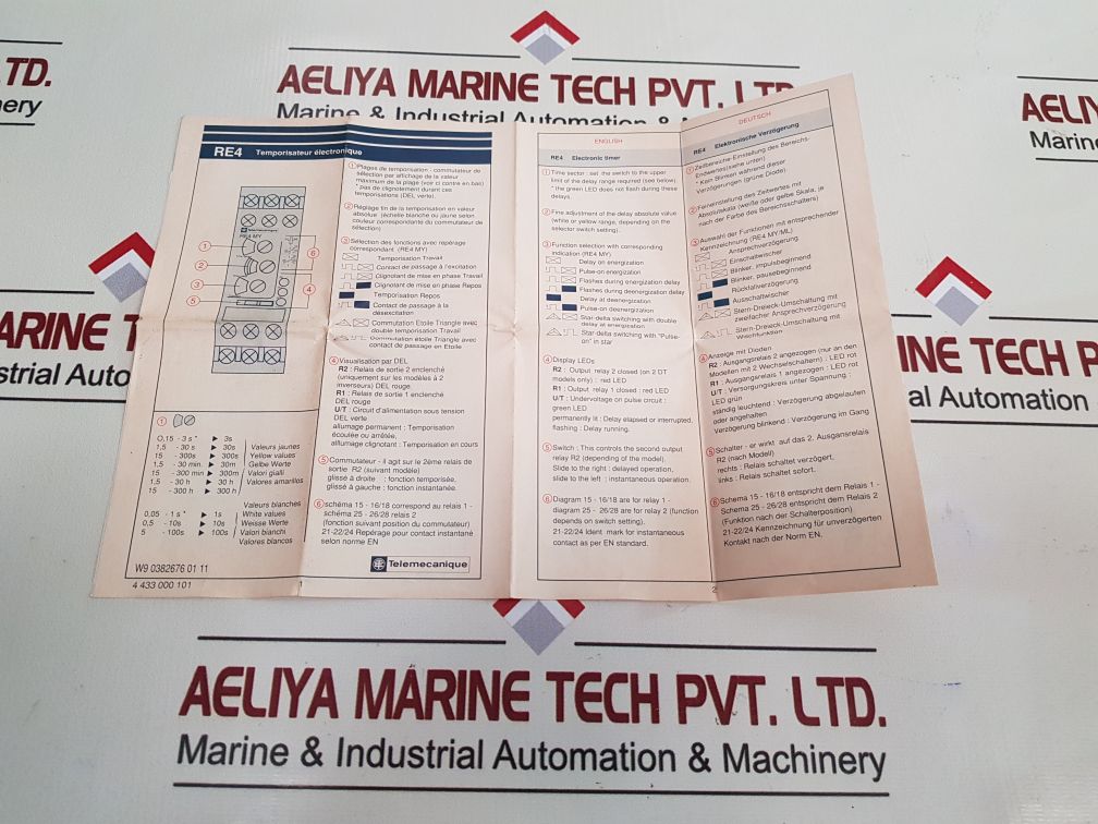 Telemecanique Re4 Yr Electronic Timer 09974