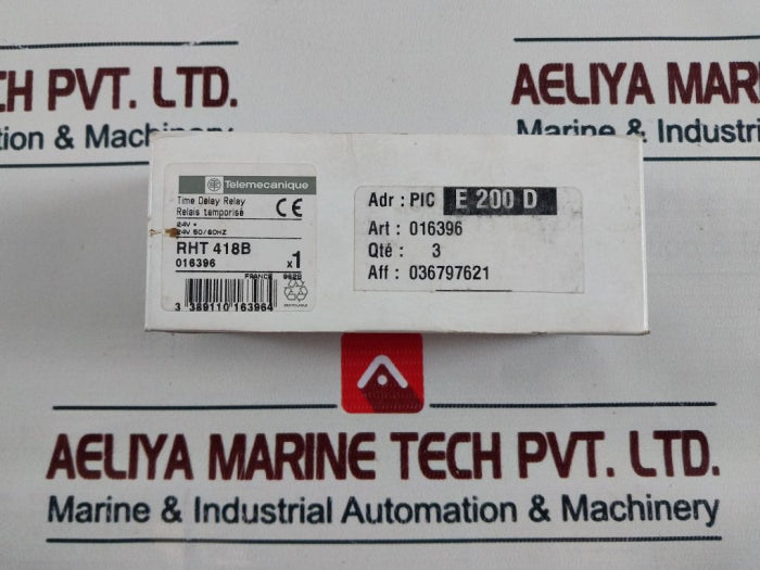 Telemecanique Rht 418b Time Delay Relay 24v 50/60hz