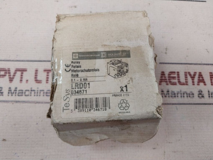 Schneider Electric Telemecanique Tesys Lrd 01 Overload Relay 0.1-0.16a 690v~