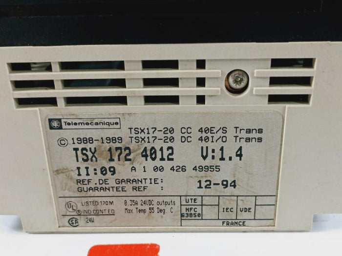 Telemecanique Tsx1724012 Controller 24Vdc 0.35A
