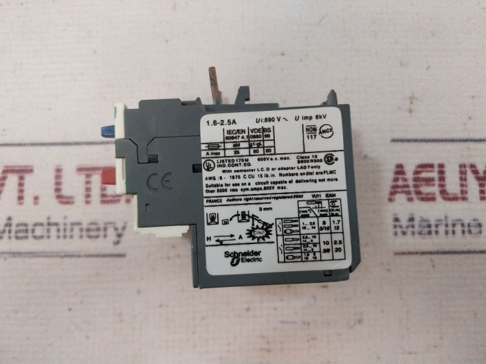 Telemecanique Square D LRD 07 Overload Relay 1.6-2.5 A 690v