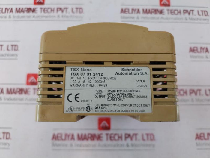 Telemecanique Tsx Nano Plc Module Dc 14I 10 Port Tr Source 24Vdc 14W Class 2