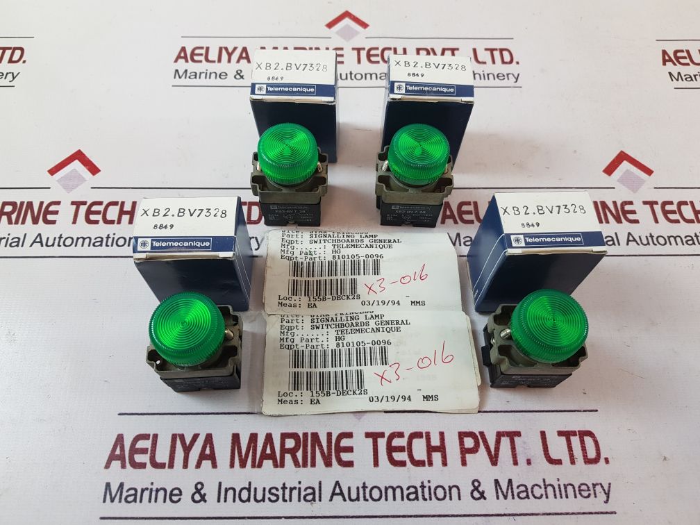 Telemecanique Xb2-bv7.28 Signalling Indicator Led Green 130V Lamp