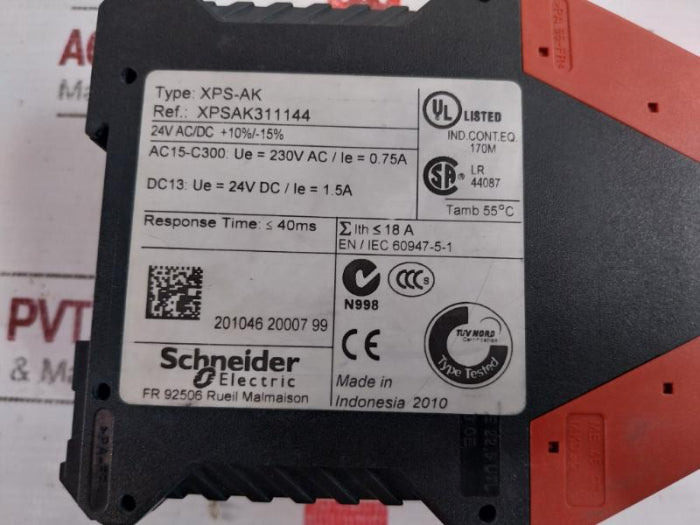 Telemecanique Xpsak311144 Safety Relay 24V Ac/Dc +10%/-15%