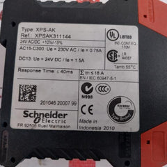 Telemecanique Xpsak311144 Safety Relay 24V Ac/Dc +10%/-15%
