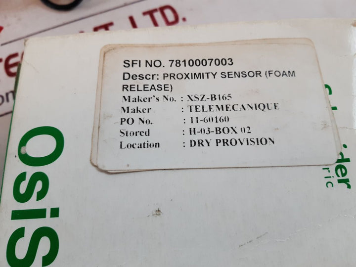 Telemecanique xsz-b165 proximity sensor xs1l06pc41