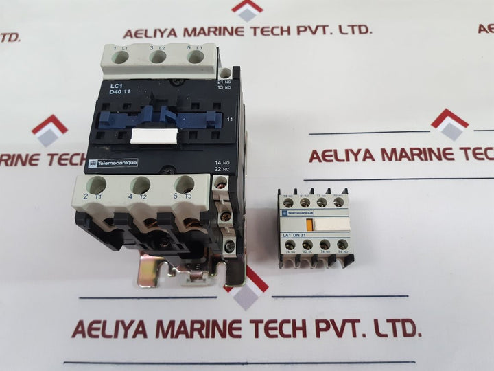 Telemecanique/Schneider Lc1 D40 11 Contactor La1 Dn31 Contact Block - Aeliya Marine Tech