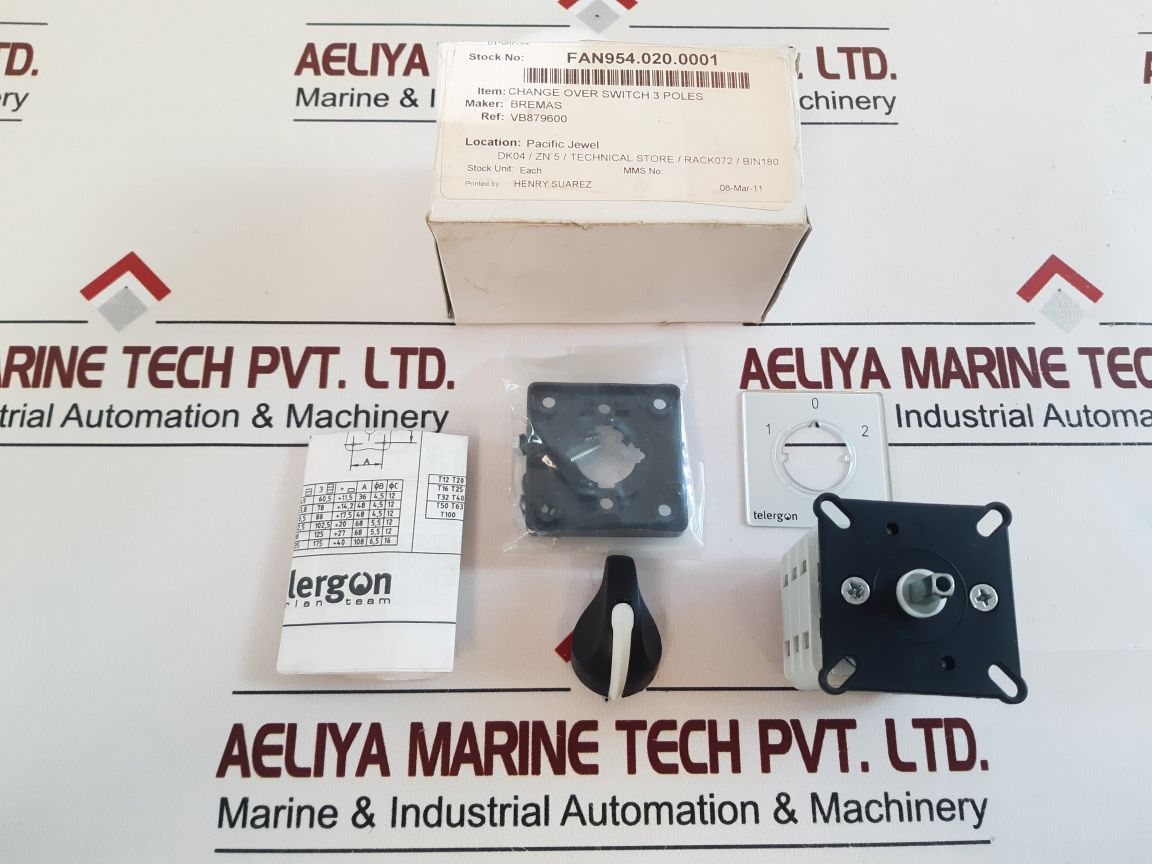 Telergon t-0002000402e1n1 cam switch 20a.300vac