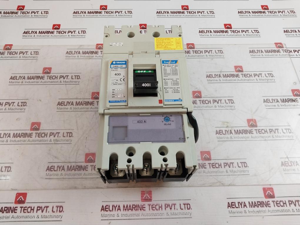 Terasaki Electric S400-cf Case Circuit Breaker 400A 3 Pole T2Pm40E3A