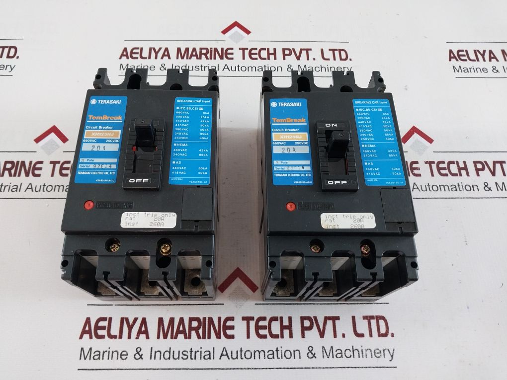 Terasaki Xh125Nj Circuit Breaker 3-pole 20A Ysas0158-a1/U
