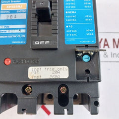Terasaki Xh125Nj Circuit Breaker 3-pole 20A Ysas0158-a1/U