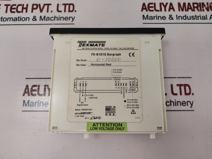 Texmate Fx-b101Q Horizontal Red Bargraph Analog Output Meter