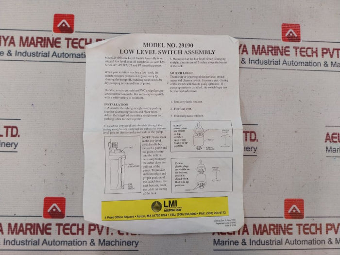 Thomas Products 4200 Level Switch Set 29190 767.01.03.049