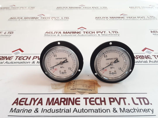 Toako -0.1 To 1.5 Mpa Compound Gauge