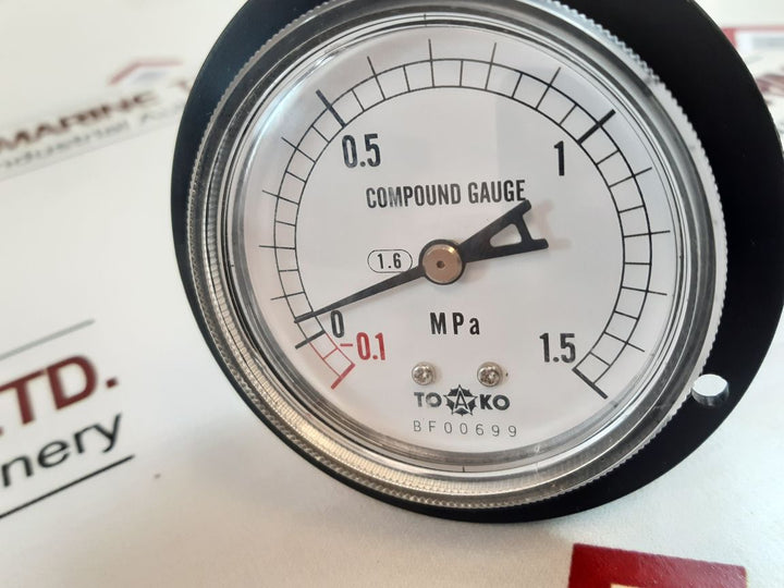 Toako -0.1 To 1.5 Mpa Compound Gauge