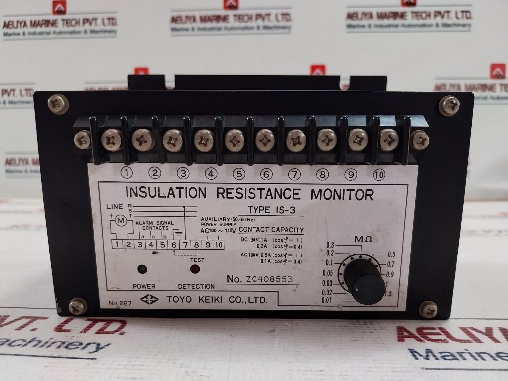 Toyo Keiki Is-3 Insulation Resistance Monitor 50/60Hz Ac 100-115V