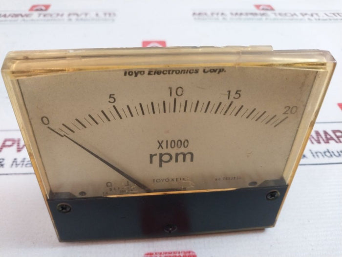 Toyo Keiki Jis C1102 X1000 Rpm Analog Panel Meter 0-20