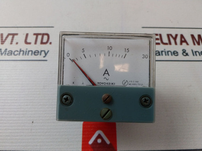 Toyo Keiki Jis C 1102 Current Meter 0-15/30A~