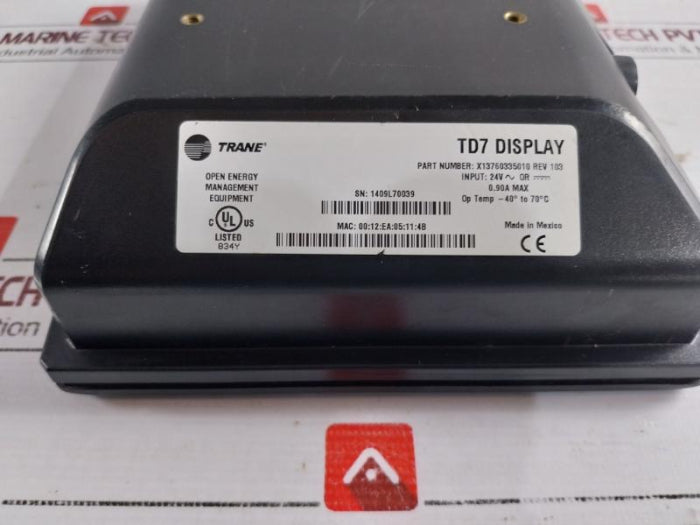 Trane X13760335010 Operator Interface Display Touch Pad 24V