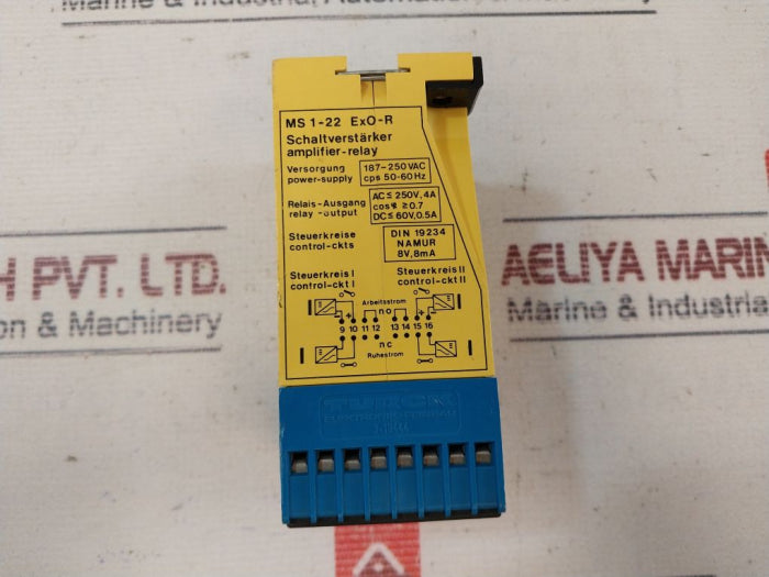 Turck Ms1-22 Exo-r Multi Safe Switching Amplifier Relay 220-240Vac 50-60Hz 4A