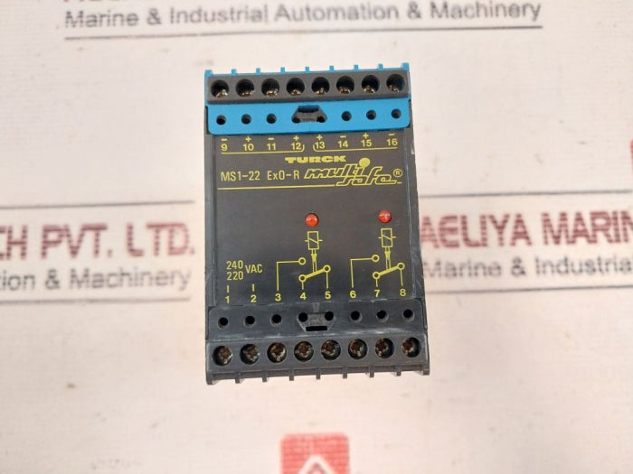 Turck Ms1-22 Exo-r Multi Safe Switching Amplifier Relay 220-240Vac 50-60Hz 4A
