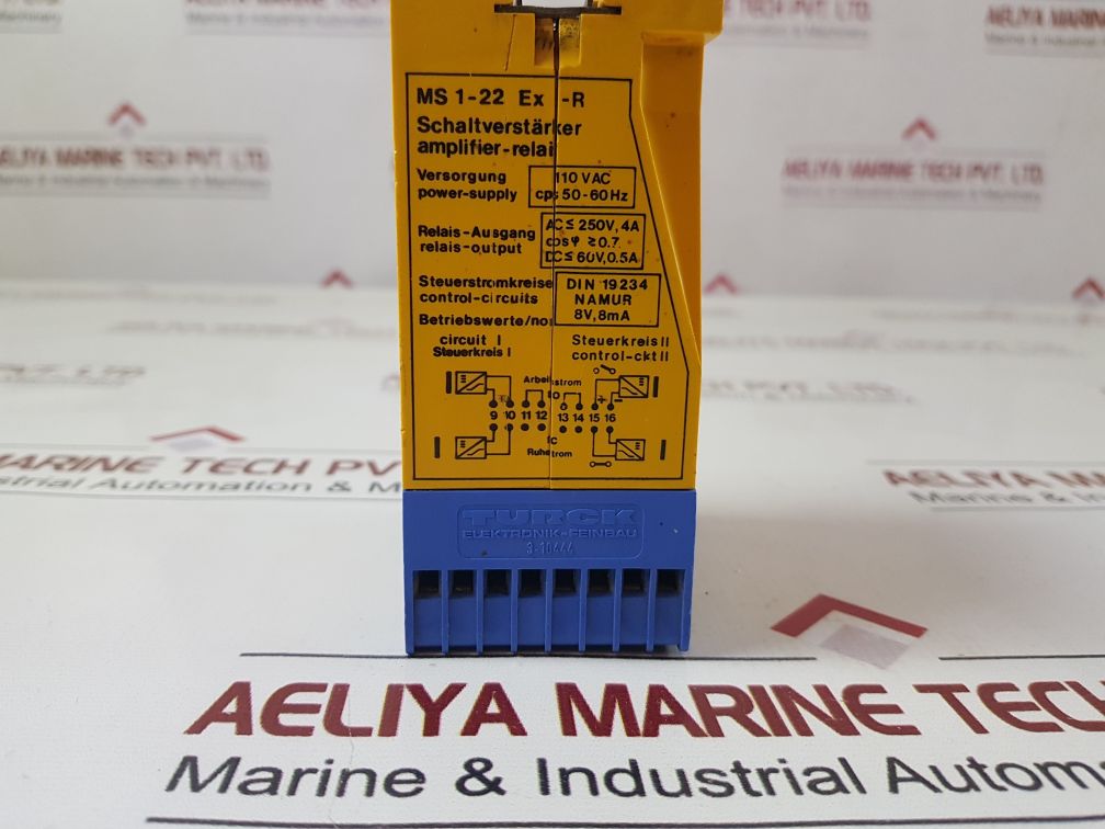 Turck Ms1-22 Ex Amplifier-relay 110 Vac Cps 50-60 Hz