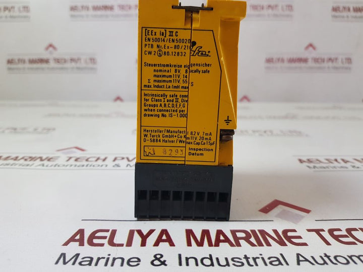 Turck Ms1-22 Ex Amplifier-relay 110 Vac Cps 50-60 Hz