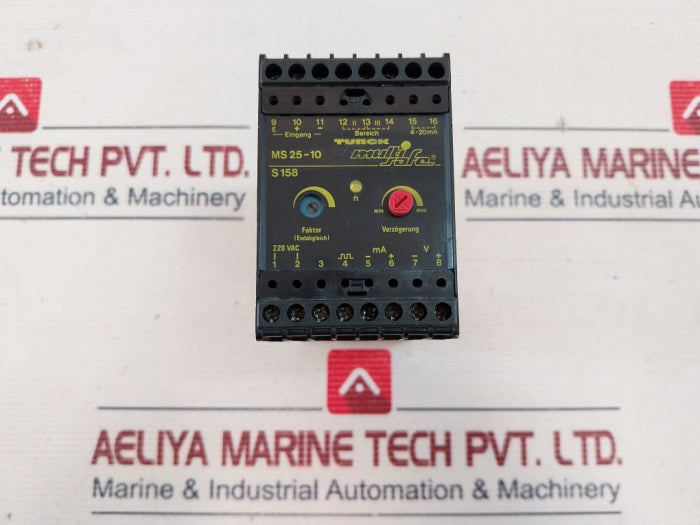 Turck Ms 25-10 Multi Safe Tachometer 220 Vac 4-20ma