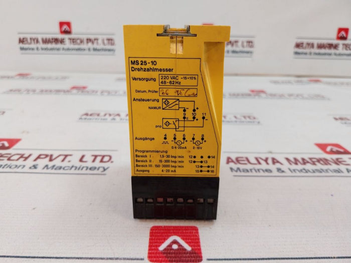 Turck Ms 25-10 Multi Safe Tachometer 220 Vac 4-20ma