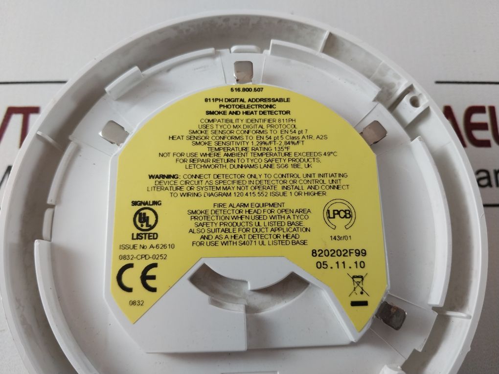 Tyco 517.050.018 Smoke And Heat Detector 516.800.507 5Bi 5