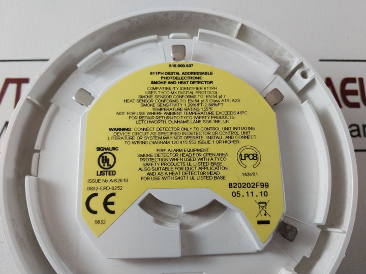 Tyco 517.050.018 Smoke And Heat Detector 516.800.507 5Bi 5