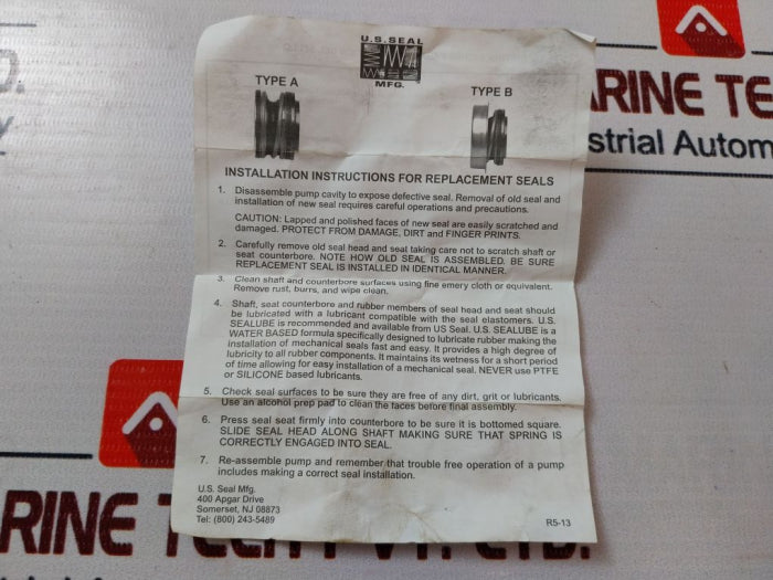 U.S. Seal Ps-957 Pump Seal