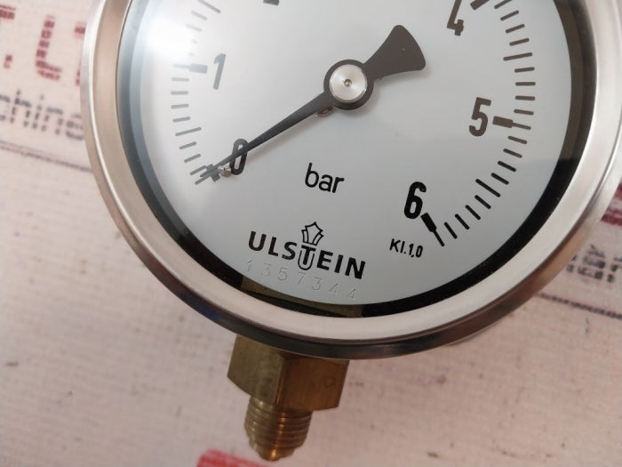 Ulstein 0-6 Bar Pressure Gauge 80 Mm Dia