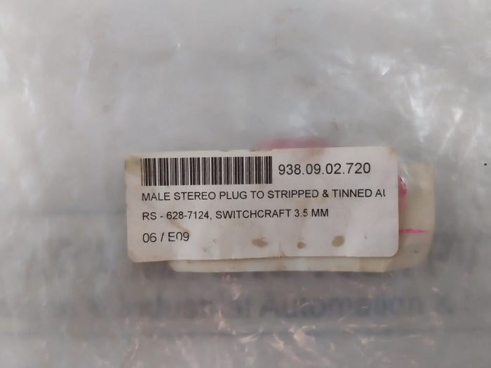 Ultimax Ad4288 Male Stereo Plug To Stripped & Tinned