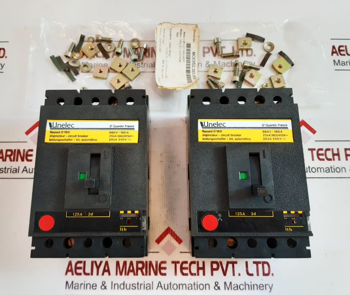Unelec Record D 160 Moulded Case Circuit Breaker 660V 160A