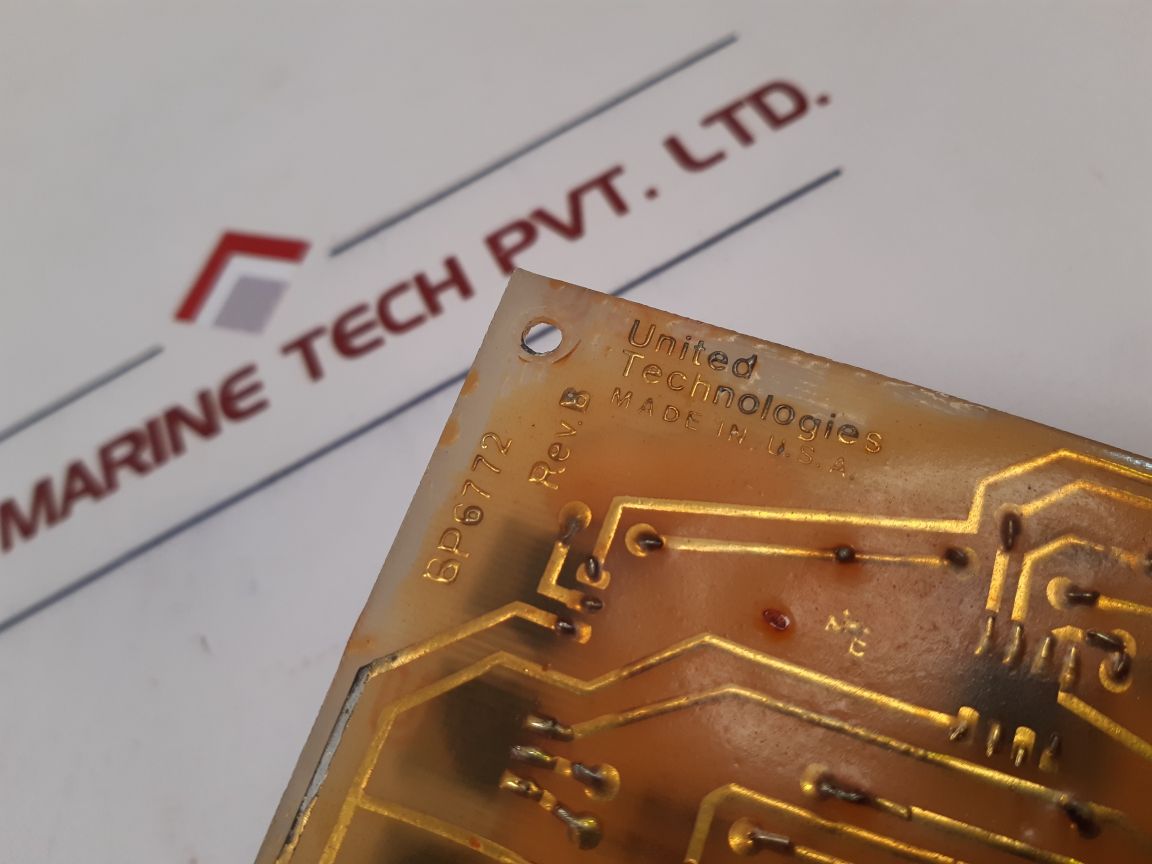 United Technologies Bp6772 Rev. B Pcb Card - Aeliya Marine Tech