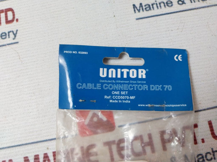Unitor Ccd5070-mf Cable Connector Dix 70 Male/Female Set