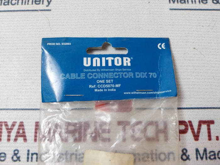 Unitor Ccd5070-mf Cable Connector Dix 70 Male/Female Set